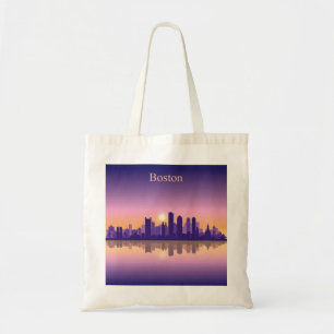 Boston City Skyline, boston ma skyline Tote Bag