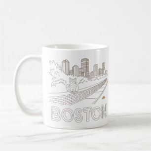 Boston City Skyline, Boston Ma Us Skyline Coffee Mug