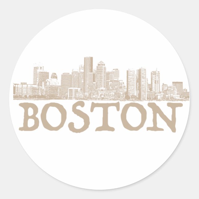 Boston City skyline stickers (Front)