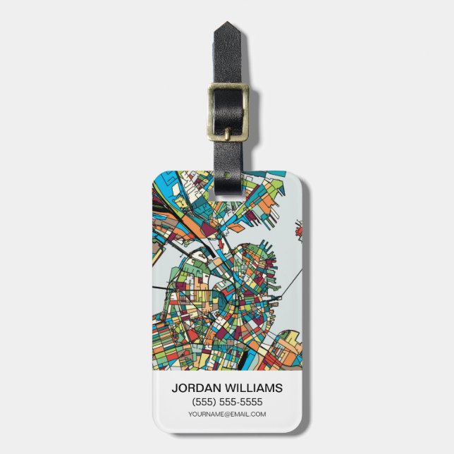 Boston City USA Luggage Tag (Front Vertical)