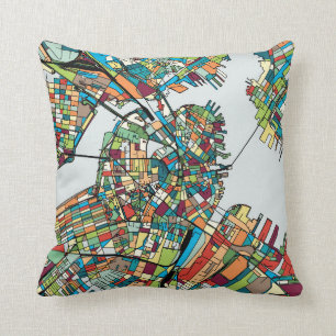 Boston City USA Throw Pillow