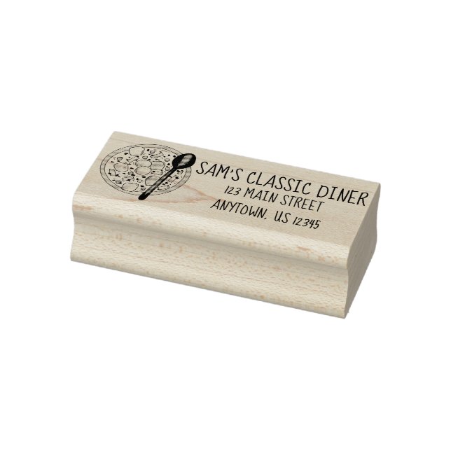 Boston Clam Chowder Soup Personalized Address Rubber Stamp (Stamp)