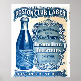 Boston Club Lager, A.G. Van Nostrand, Poster