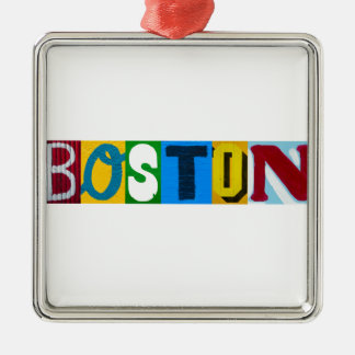 Boston Colourful Letters Metal Ornament