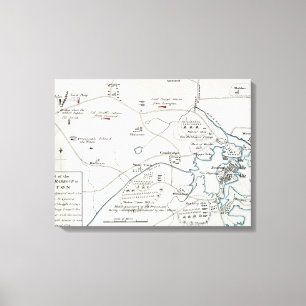 BOSTON-CONCORD MAP, 1775 CANVAS PRINT