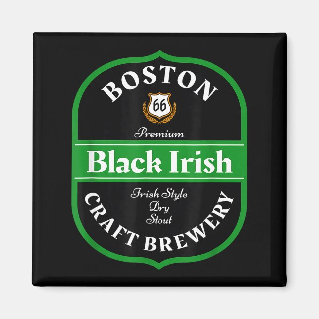 Boston Craft Brewery Boston Black Irish Stout Nove Magnet (Front)