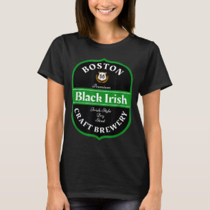 Boston Craft Brewery Boston Black Irish Stout Nove T-Shirt