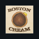 BOSTON CREAM Doughnut Doughnut Breakfast Food Deco Wood Wall Art<br><div class="desc">Wall art features an original marker illustration of a delicious Boston cream doughnut. Perfect for decorating any kitchen or restaurant! Coordinating food and drink designs available. Don't see what you're looking for? Need help with customization? Click "rebeccaheartsny" (upper right corner) then "contact this designer" to have something created just for...</div>