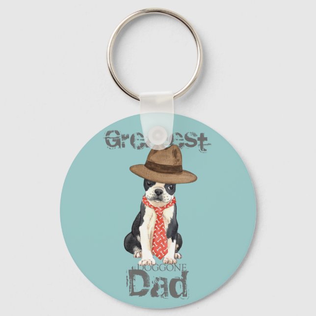 Boston Dad Keychain (Front)