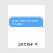 Boston Decal, Funny Travel Merch, Stylish Minimal