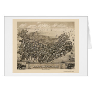 Boston est, carte panoramique de mA - 1879
