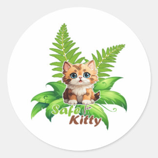 Boston Fern Cat Safe Plant Mom Gift Classic Round Sticker