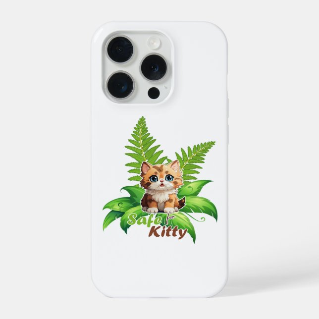 Boston Fern Cat Safe Plant Mom Gift iPhone Case (Back)