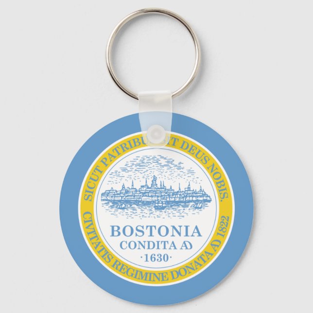 Boston Flag Keychain (Front)