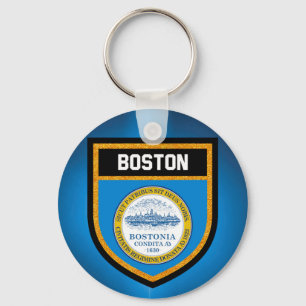 Boston Flag Keychain
