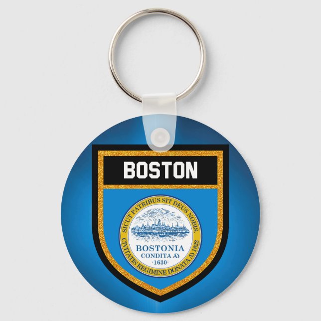 Boston Flag Keychain (Front)