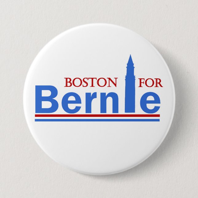 Boston for Bernie 3 Inch Round Button (Front)