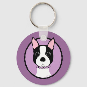Boston Girl! Purple Keychain