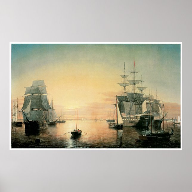 Boston Harbor, 1850-55 Poster (Front)