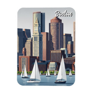 Boston Harbor Travel Magnet