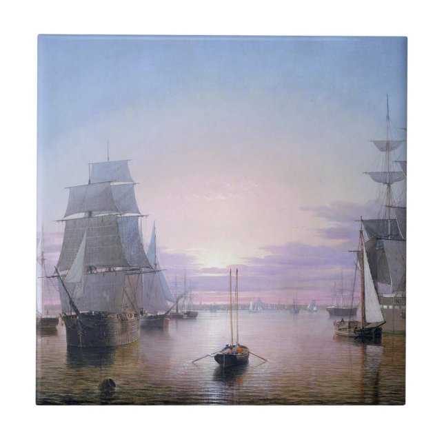 Boston Harbour 1850 Tile (Front)