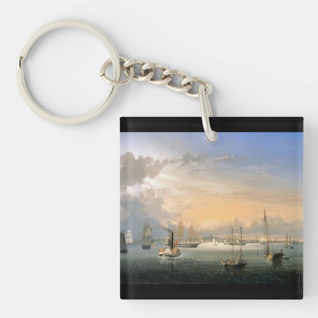 Boston Harbour 1854 Keychain (Front)