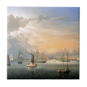 Boston Harbour 1854 Tile