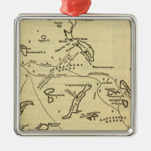 Boston Harbour 2 Metal Ornament