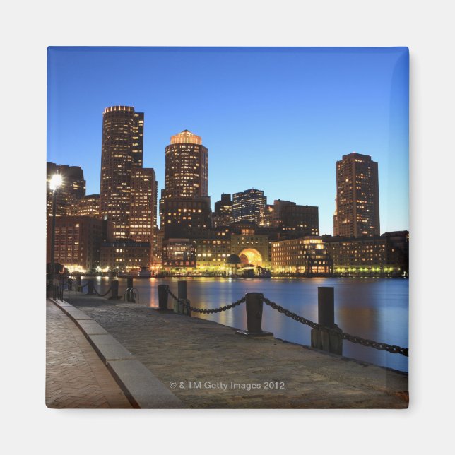 Boston Harbour and skyline.  Boston is one of the  Magnet (Front)