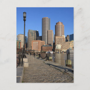 Boston Harbour and skyline. Boston is one of the Postcard