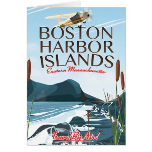 Boston Harbour Massachusetts Flight poster