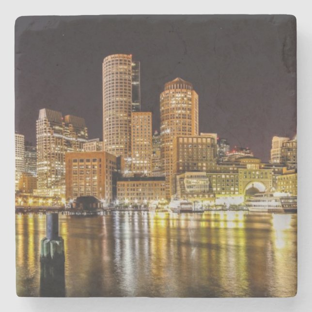 Boston Harbour Stone Coaster (Front)