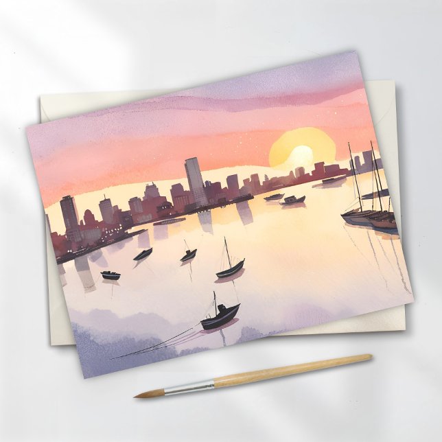 Boston Harbour | Watercolor City Massachusetts Car (Creator Uploaded)
