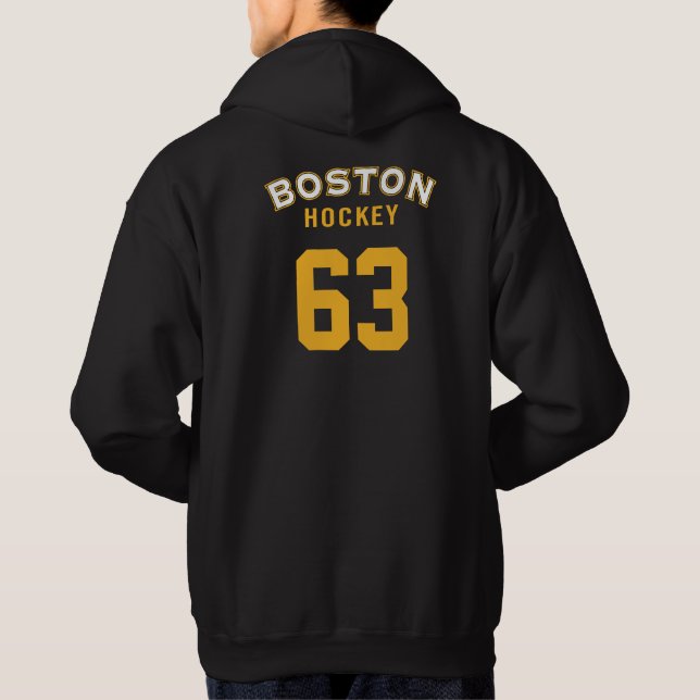 Boston Hockey black Hooded Sweatshirt (Back)