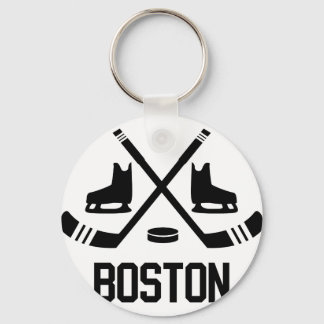 Boston Hockey Keychain