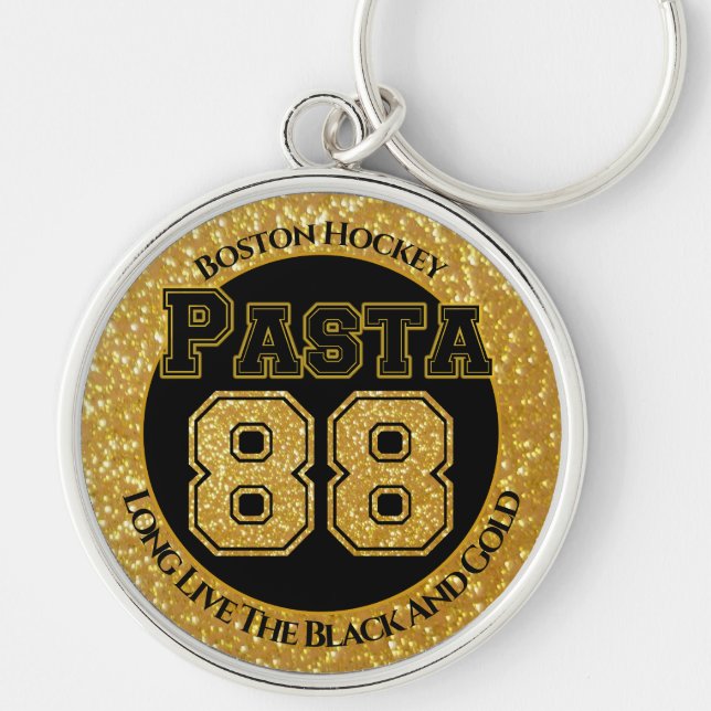 Boston Hockey Pasta 88 Keychain (Front)