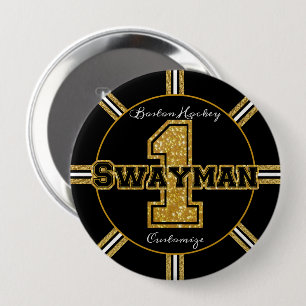 Boston Hockey Swayman 1 4 Inch Round Button