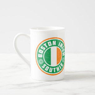 Boston Irish American Southie   Bone China Mug