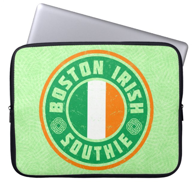 Boston Irish American Southie Laptop Cover (Front)