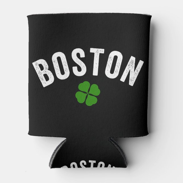 Boston Irish Shamrock Can Cooler (Front)