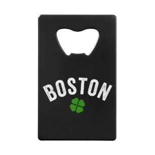 Boston Irish Shamrock Credit Card Bottle Opener
