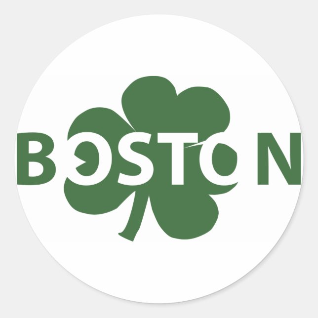 Boston Irish Shamrock Label (Front)
