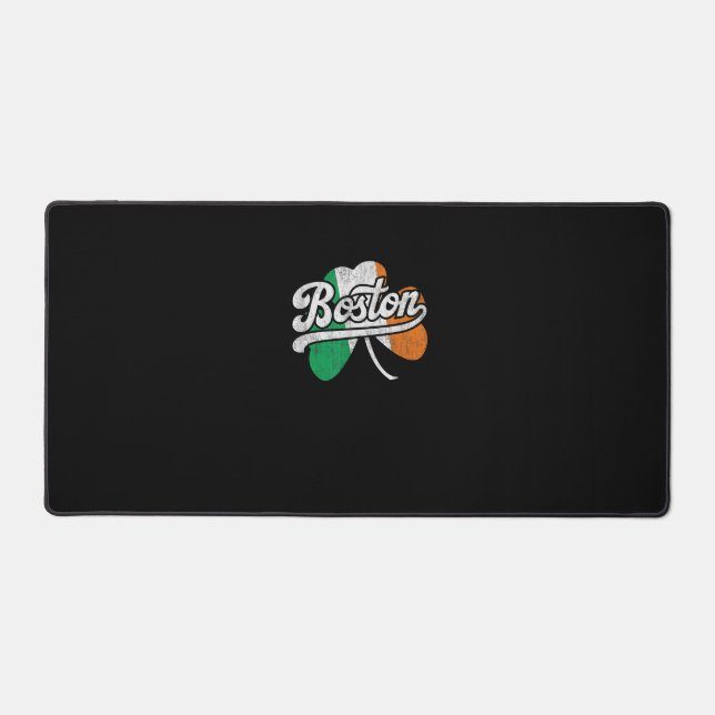 Boston Irish T-Shirt T-Shirt Desk Mat (Front)