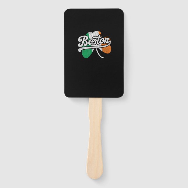 Boston Irish T-Shirt T-Shirt Hand Fan (Front)