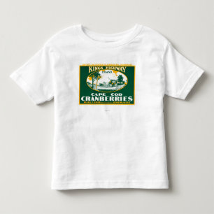 Boston Kings Highway Brand Cranberry Label Toddler T-shirt