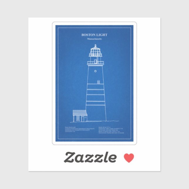 Boston Light Lighthouse - Massachusetts – AD (Sheet)