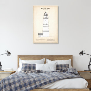 Boston Light Lighthouse - Massachusetts - SBD Canvas Print