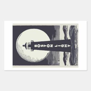 Boston Light Lighthouse Moon Sticker