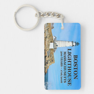Boston Lighthouse, Massachusetts Keychain