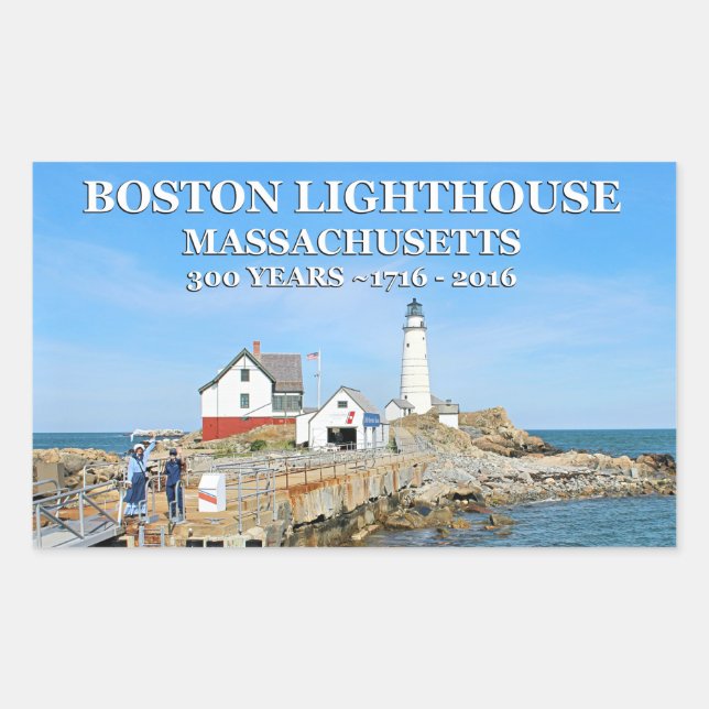 Boston Lighthouse, Massachusetts Sticker (Front)